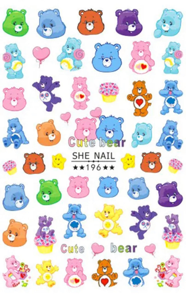 Nail Art Stickers - Bear #1
