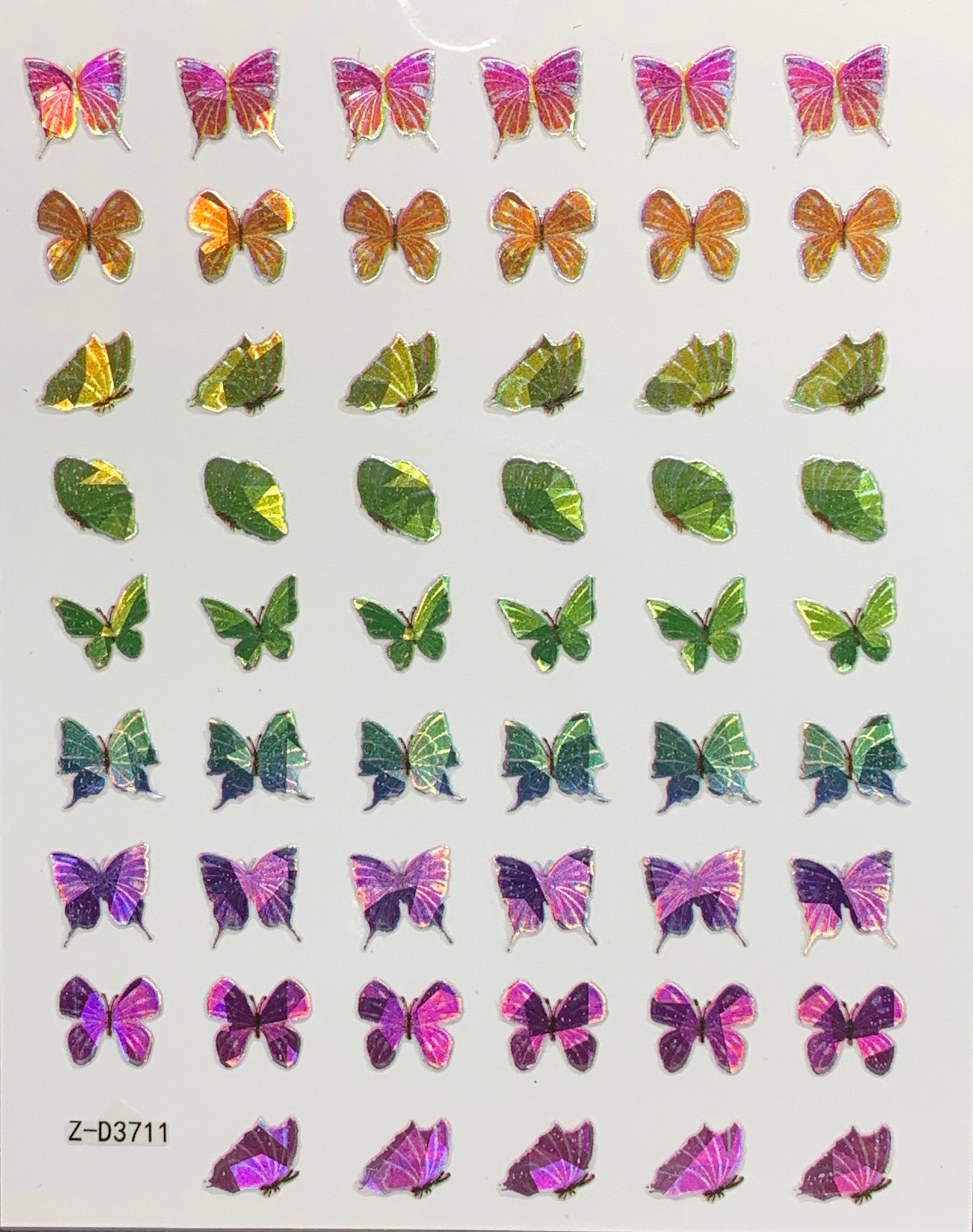 Holographic Butterfly Nail Art Stickers
