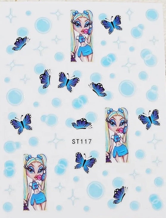 Blue Girl Stickers -117