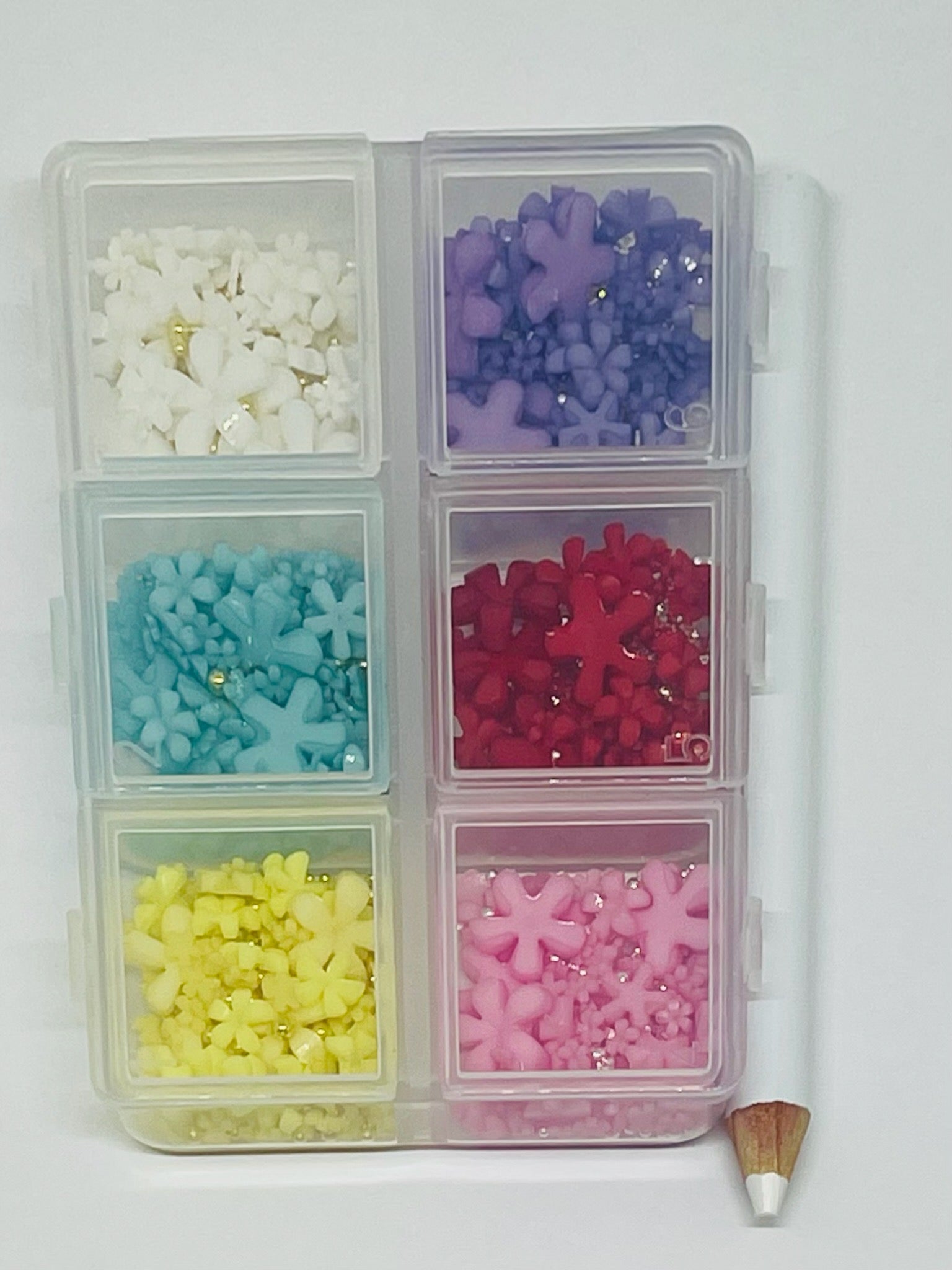 Colorful Spring Resin Flowers w/beads
