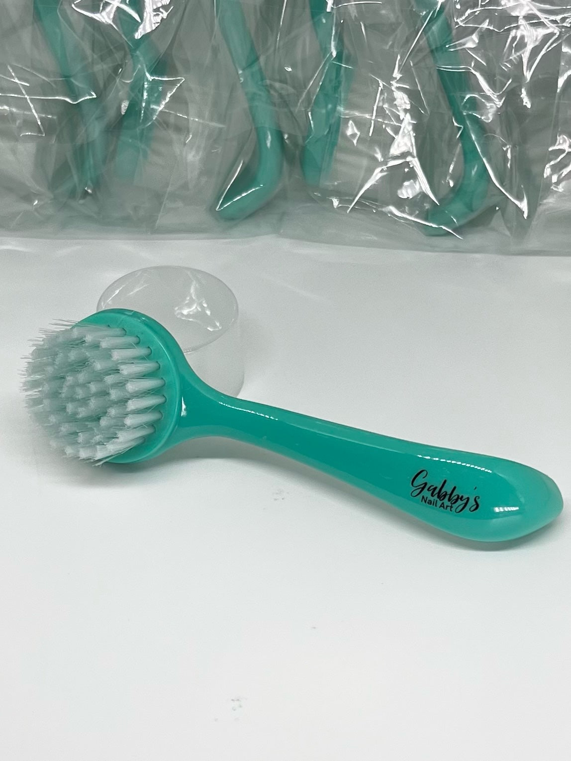 Manicure-Dust Brush / Solid Teal