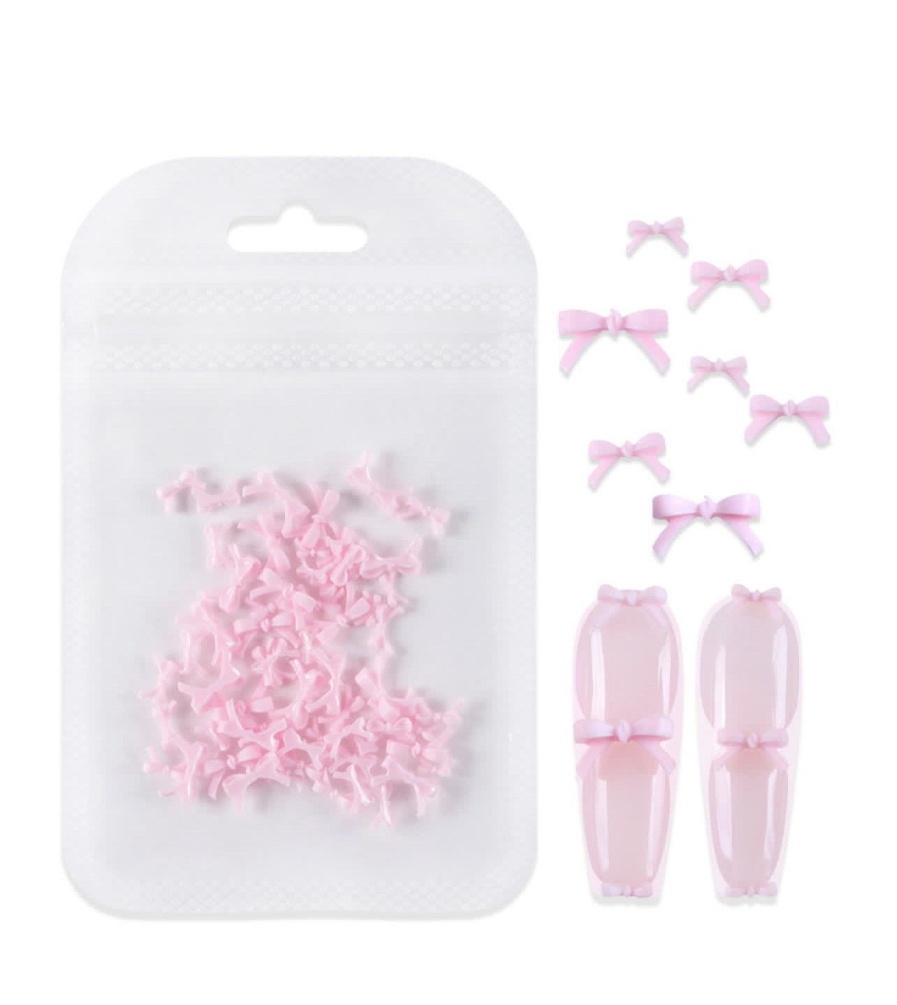 Mini Resin Bows - Pink