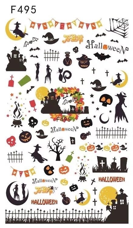 Halloween Nail Art Stickers