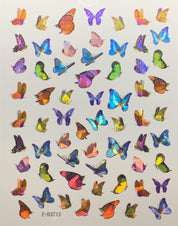 Holographic Butterfly Nail Art Stickers