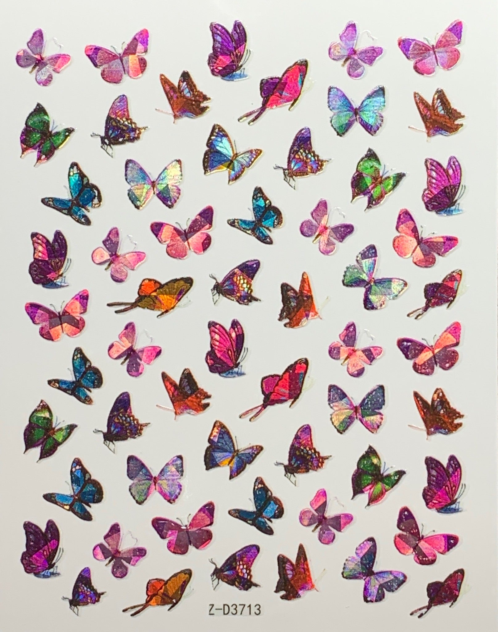 Holographic Butterfly Nail Art Stickers