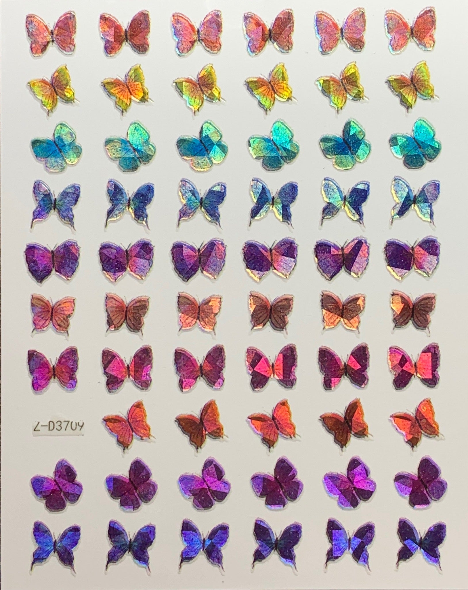 Holographic Butterfly Nail Art Stickers