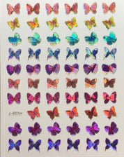 Holographic Butterfly Nail Art Stickers
