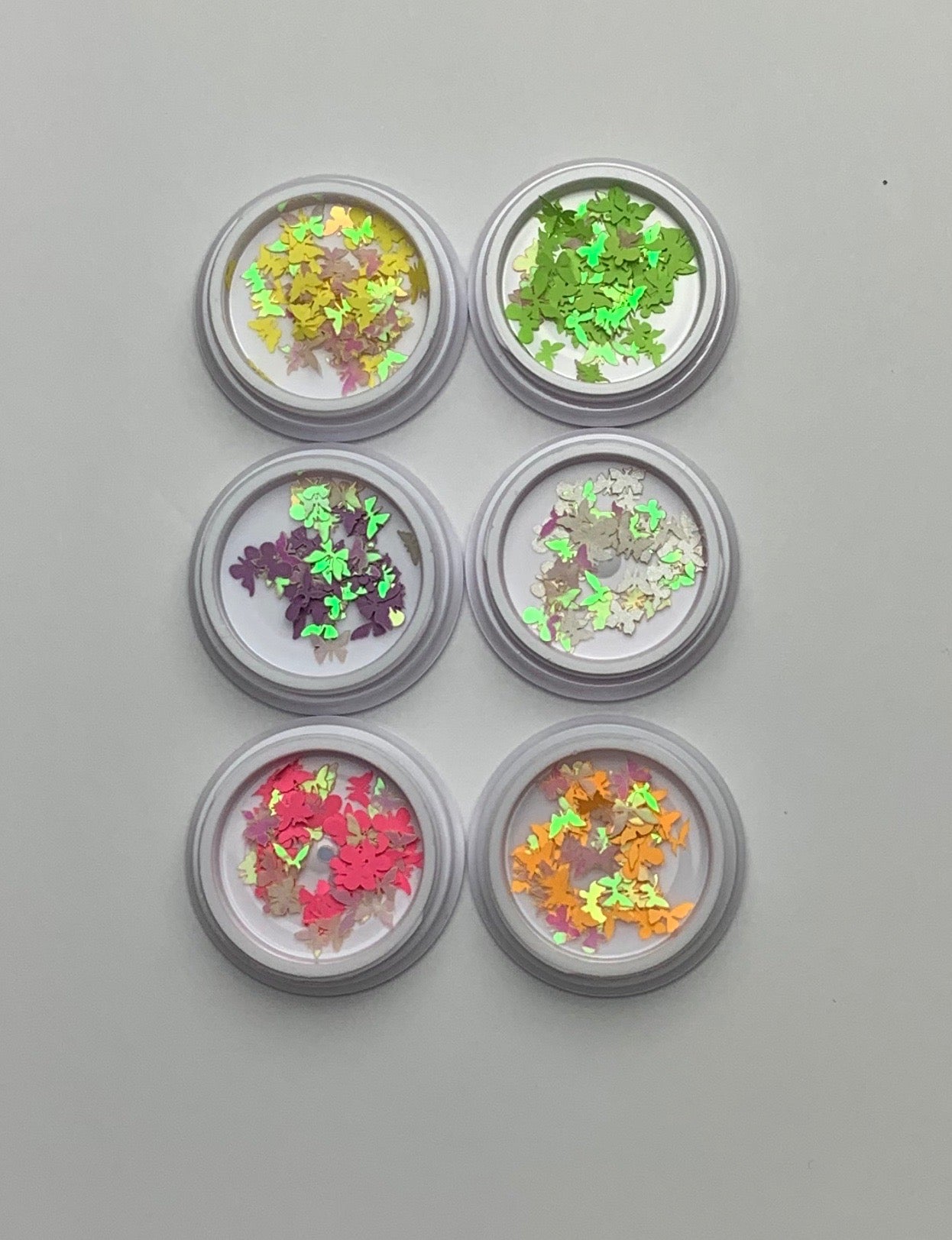 Iridescent Nail Art Butterfly Decorations