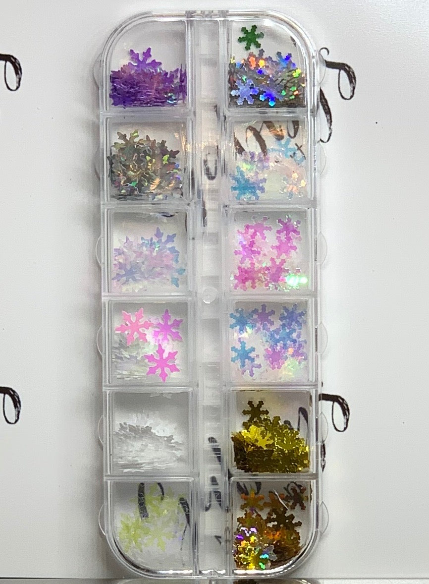Nail Glitter Sequins Mixed Snowflakes