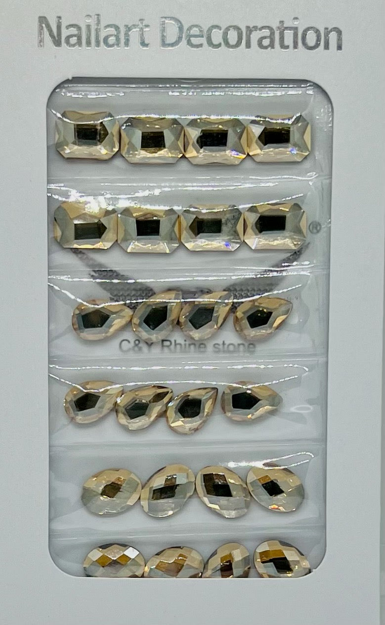 Large Shape Crystals - Champagne Gold