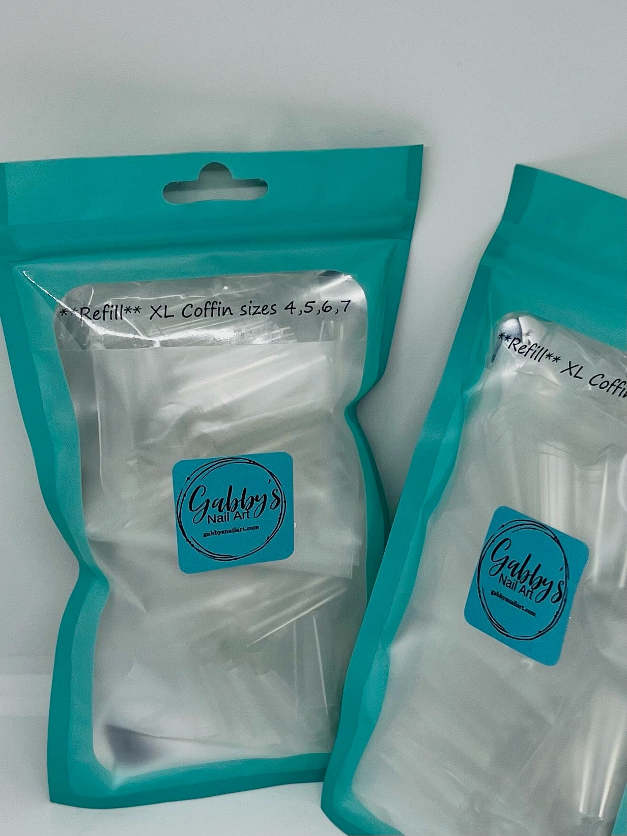 -- Refill -- XL Coffin Nail Tips (NO C Curve)